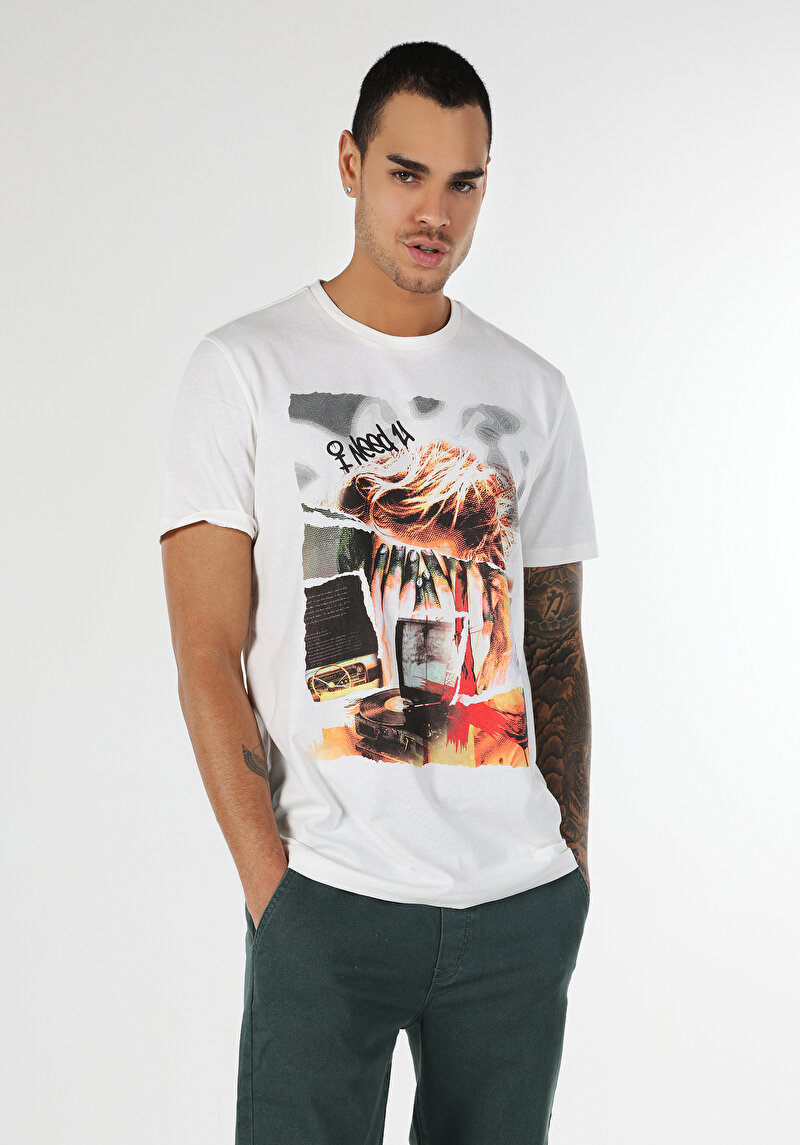 Зображення Футболка З Коротким Рукавом Чоловіча Біла  Cl1062794