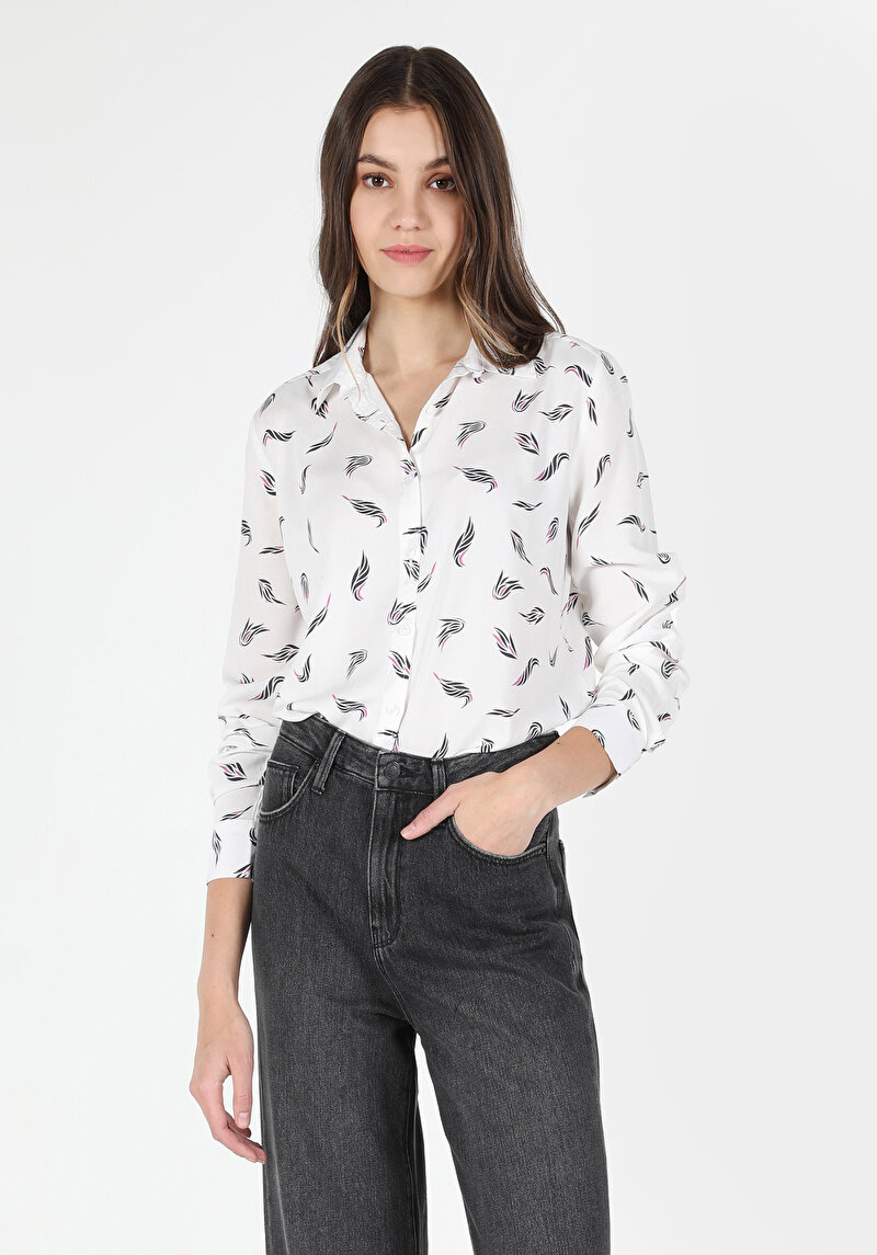 Зображення Сорочка З Довгим Рукавом Жіноча Біла  Cl1062957