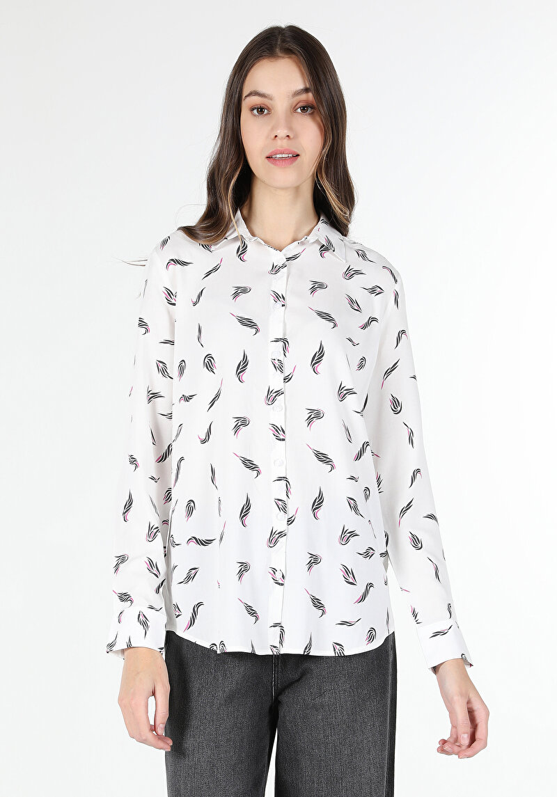 Показати інформацію про Сорочка З Довгим Рукавом Жіноча Біла  Cl1062957