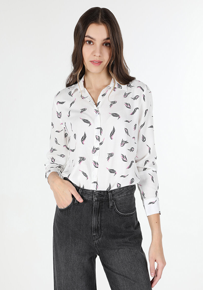 Показати інформацію про Сорочка З Довгим Рукавом Жіноча Біла  Cl1062957