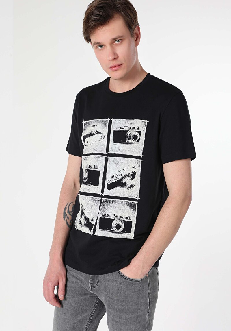 Зображення Футболка З Коротким Рукавом Чоловіча Чорна  Cl1063158