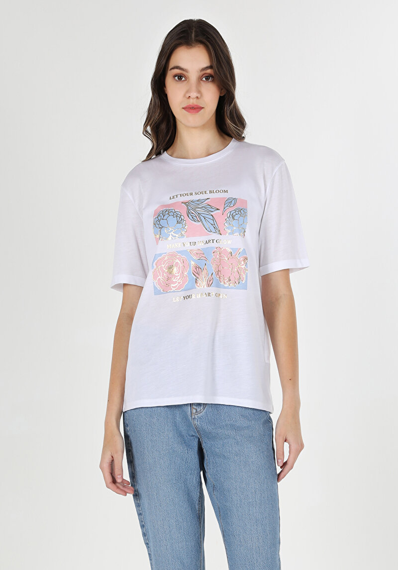 Показати інформацію про Футболка З Коротким Рукавом Жіноча Біла  Cl1063246