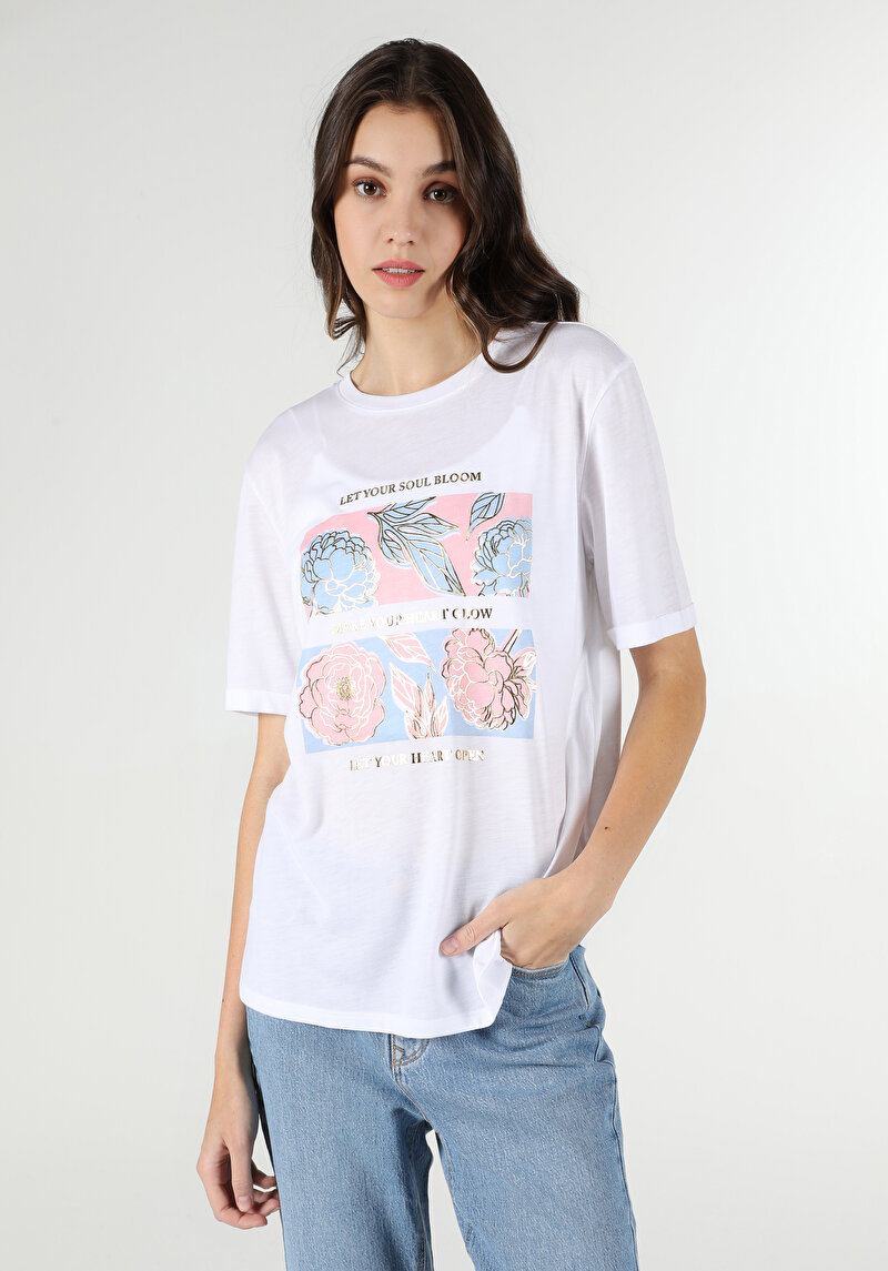 Показати інформацію про Футболка З Коротким Рукавом Жіноча Біла  Cl1063246