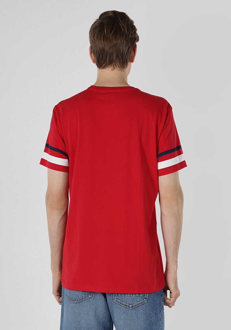 Показати інформацію про Футболка З Коротким Рукавом Чоловіча Червона  Cl1063279