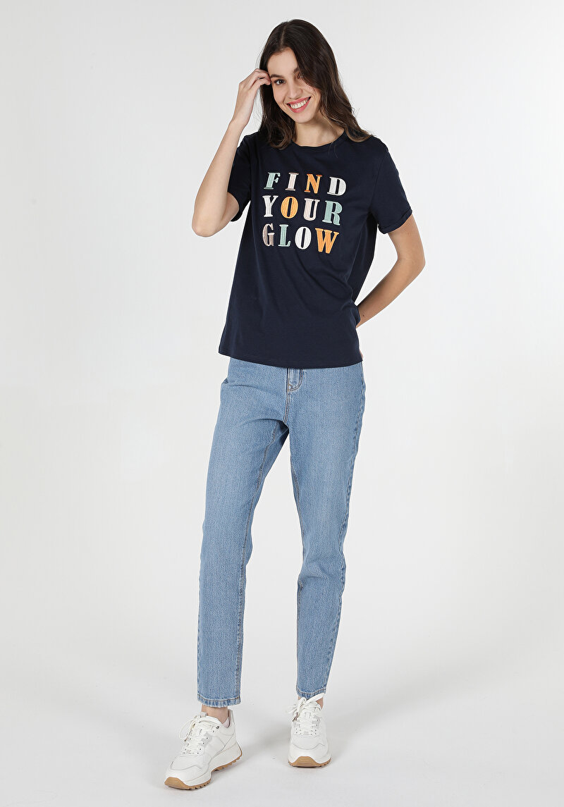 Показати інформацію про Футболка З Коротким Рукавом Жіноча Синя  Cl1063349