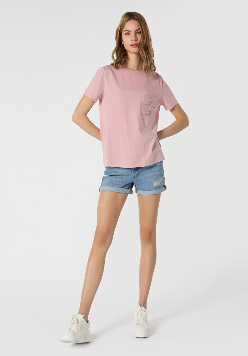 Показати інформацію про Футболка З Коротким Рукавом Жіноча Рожева  Cl1063377