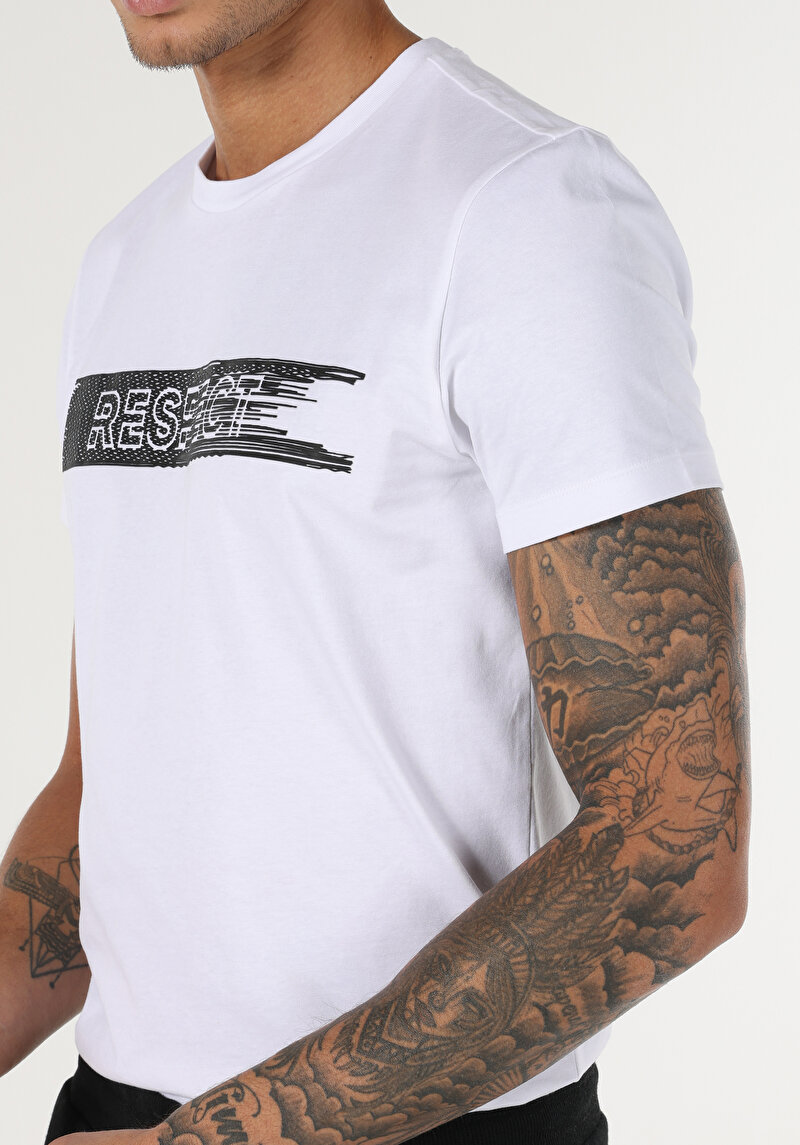 Зображення Футболка З Коротким Рукавом Чоловіча Біла Cl1063396