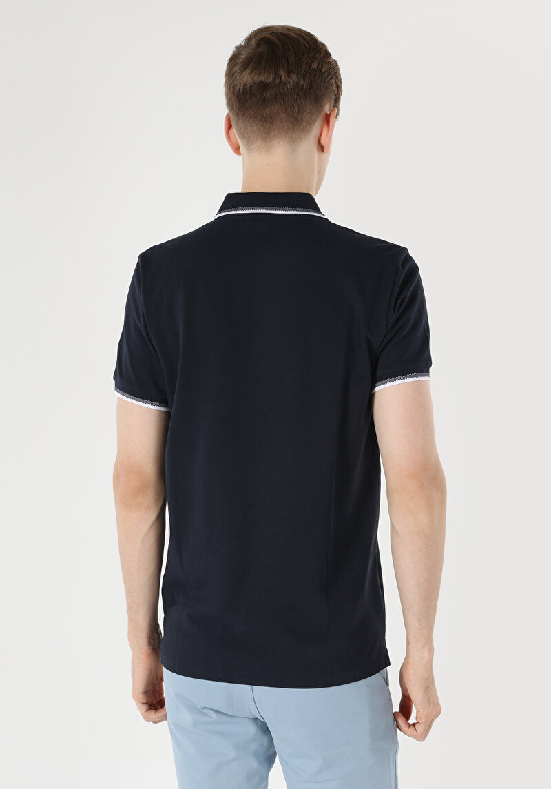 Показати інформацію про Поло З Коротким Рукавом Чоловіче Синє  Cl1063414