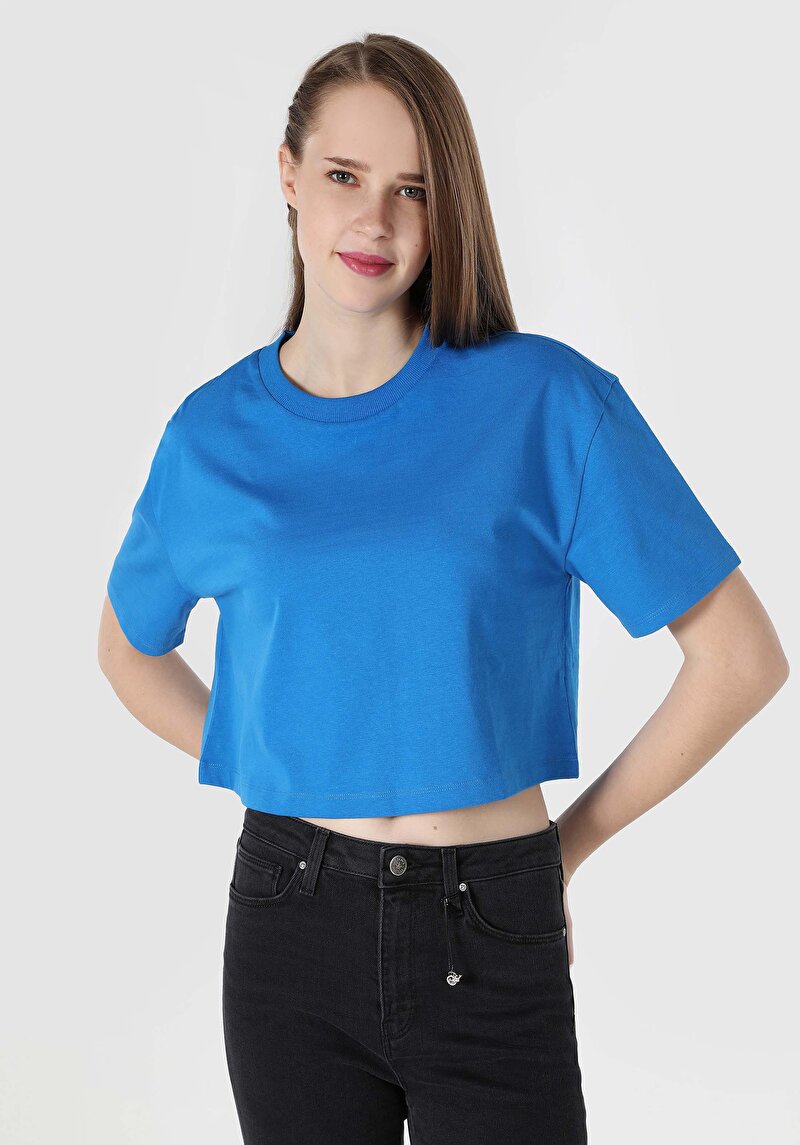 Зображення Футболка З Коротким Рукавом Жіноча Блакитна  Cl1063420