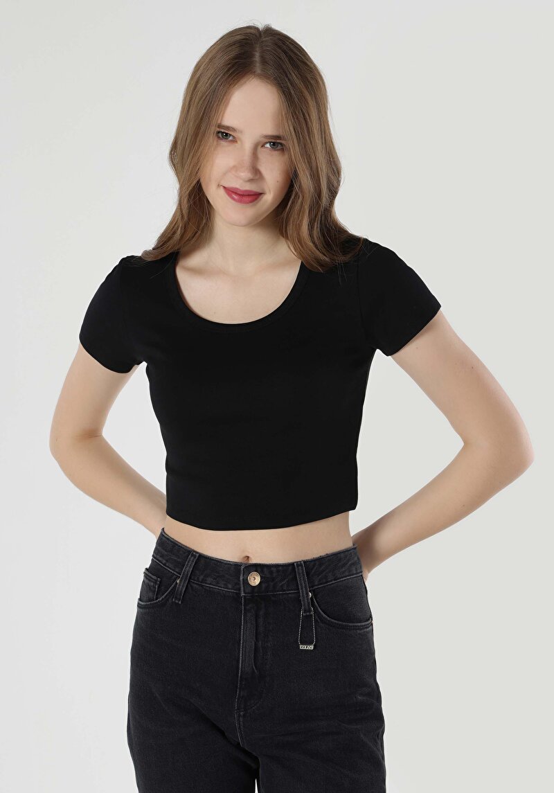 Показати інформацію про Футболка З Коротким Рукавом Жіноча Чорна  Cl1063461