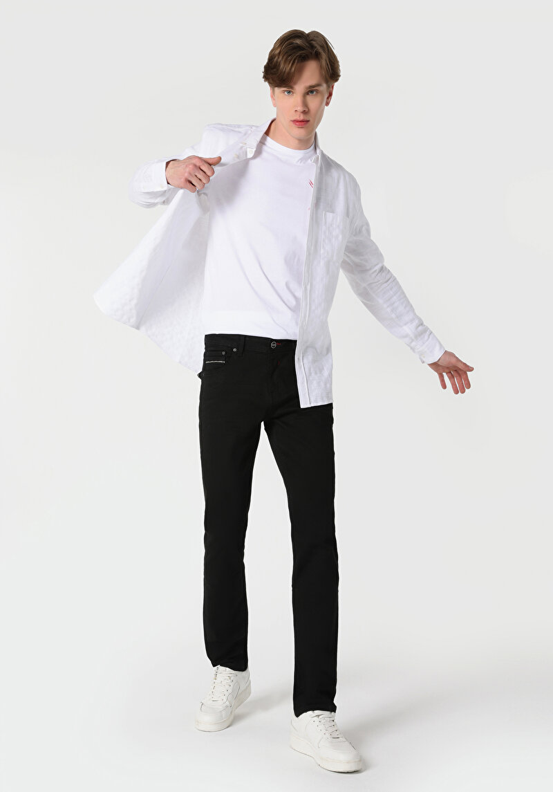 Зображення 044 Karl Джинси Чоловічі Чорні Прямого Крою Cl1064328