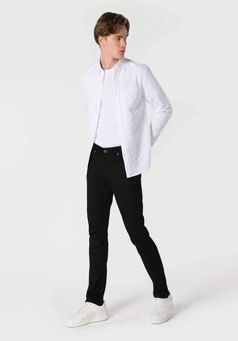 Показати інформацію про 044 Karl Джинси Чоловічі Чорні Прямого Крою Cl1064328