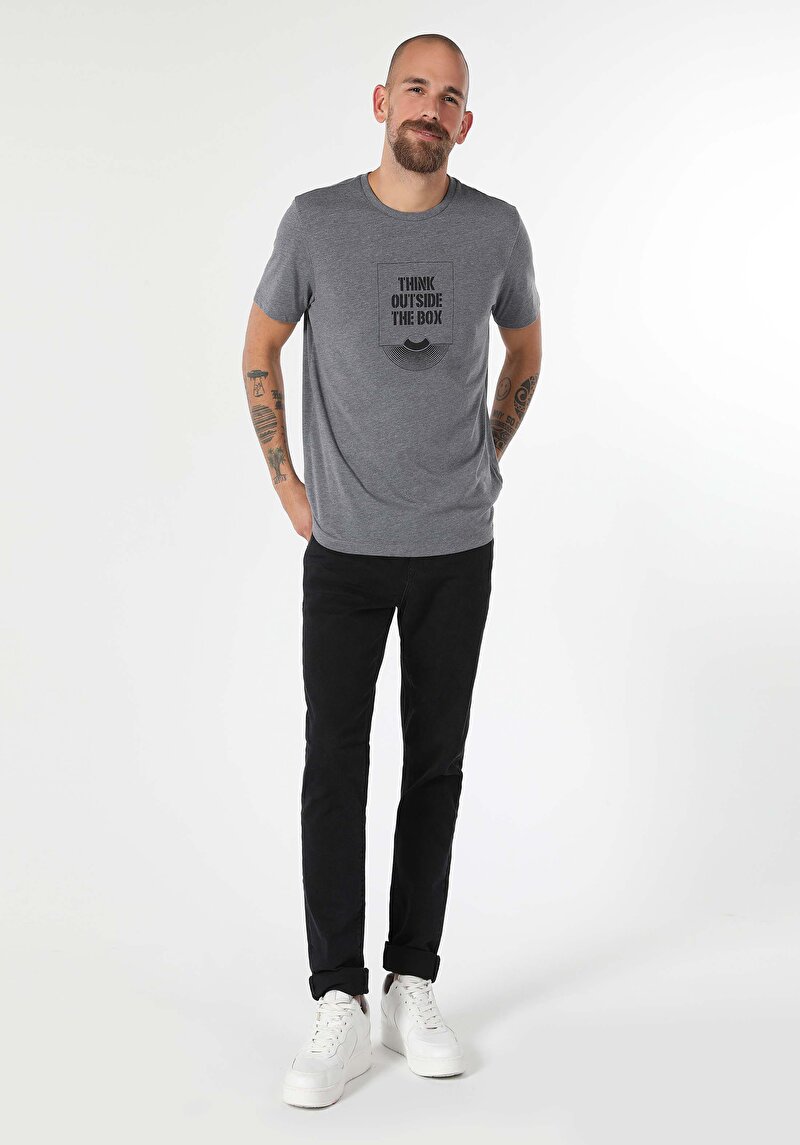 Зображення Футболка З Коротким Рукавом Чоловіча Сіра  Cl1062498