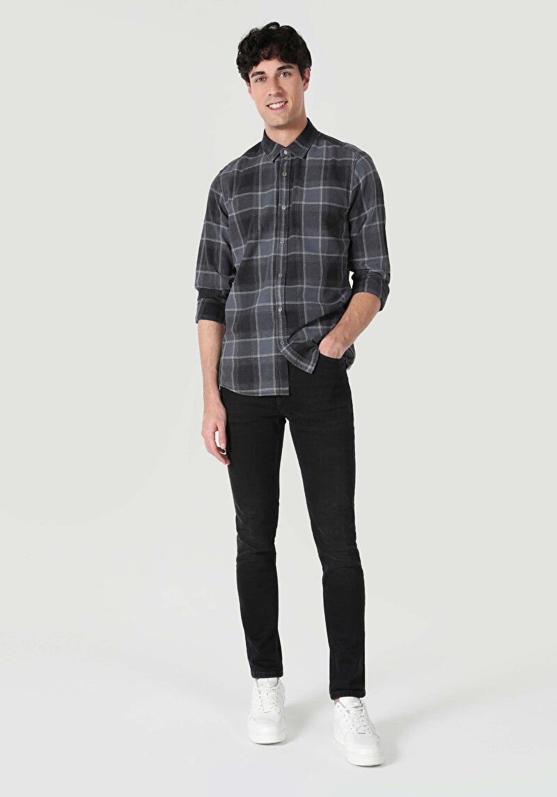 Зображення Сорочка З Довгим Рукавом Чоловіча Сіра  Cl1062521