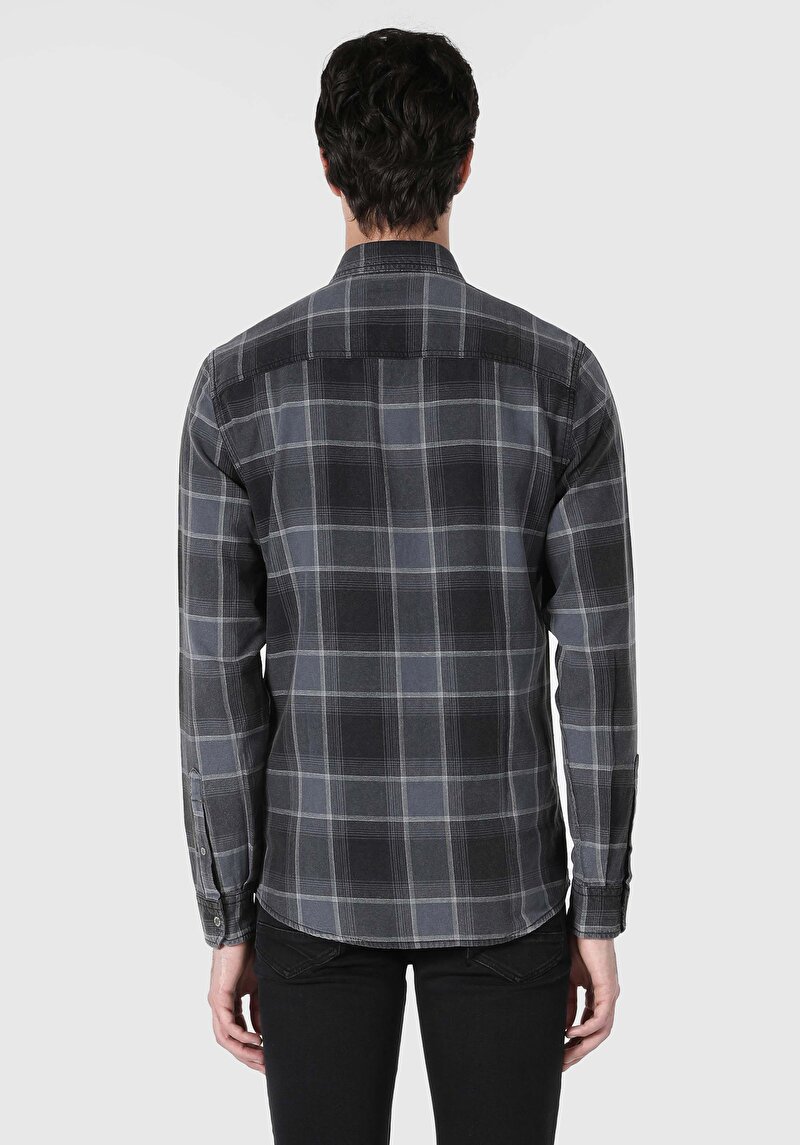 Показати інформацію про Сорочка З Довгим Рукавом Чоловіча Сіра  Cl1062521