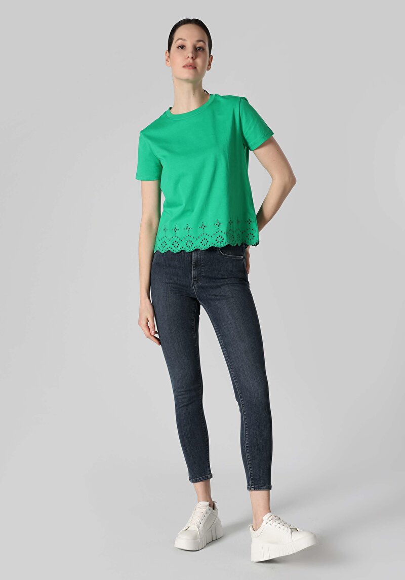 Показати інформацію про Футболка З Коротким Рукавом Жіноча Зелена  Cl1062567