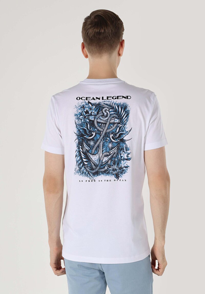 Показати інформацію про Футболка З Коротким Рукавом Чоловіча Біла  Cl1062657