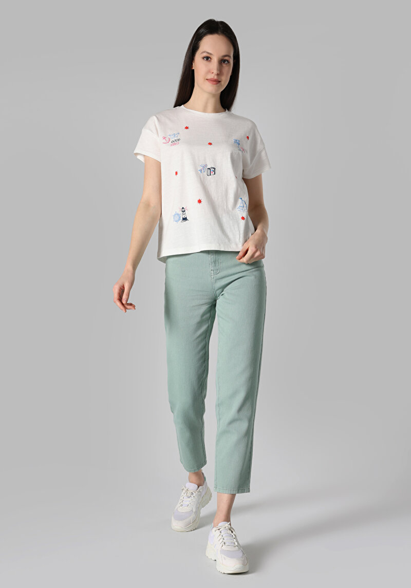 Показати інформацію про Футболка З Коротким Рукавом Жіноча Біла  Cl1063296