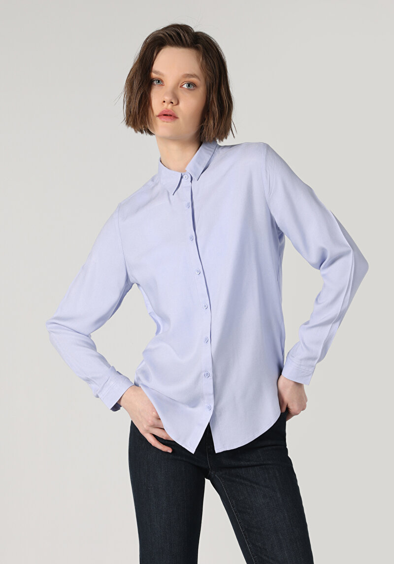 Показати інформацію про Сорочка З Довгим Рукавом Жіноча Фіолетова  Cl1048443