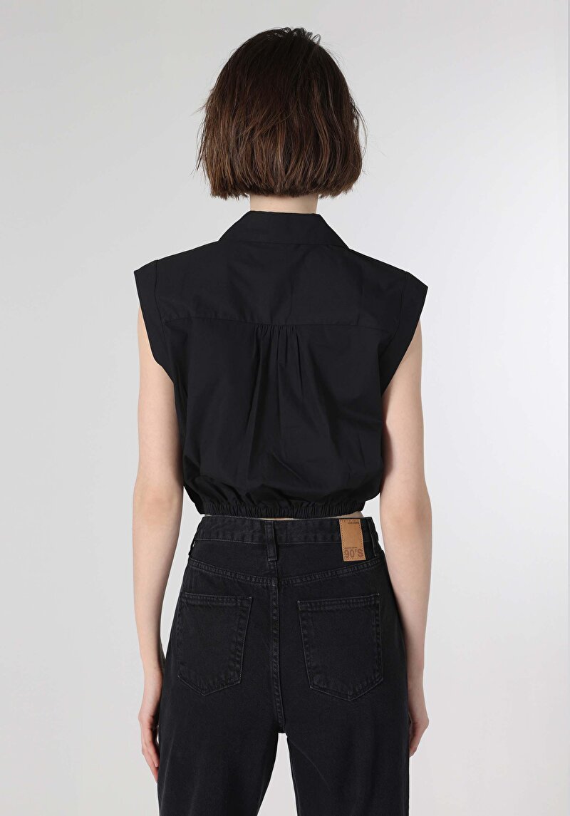 Показати інформацію про Сорочка З Коротким Рукавом Жіноча Чорна  Cl1063852