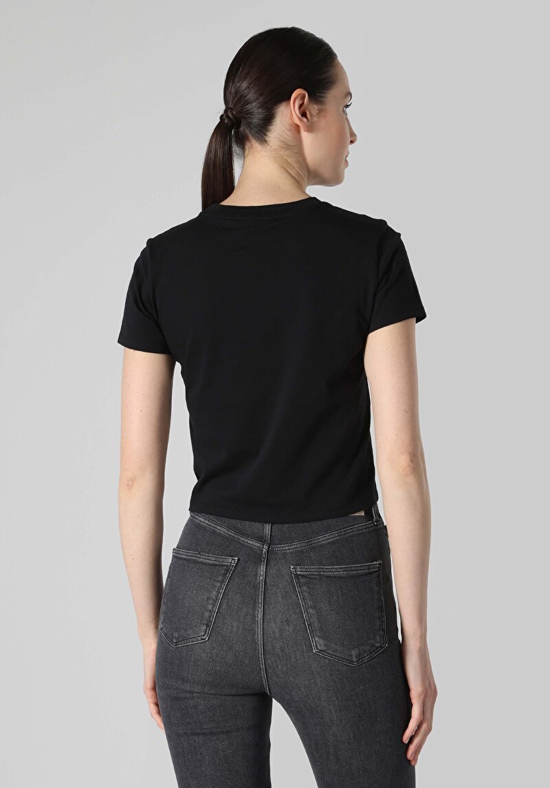 Показати інформацію про Футболка З Коротким Рукавом Жіноча Чорна  Cl1064083