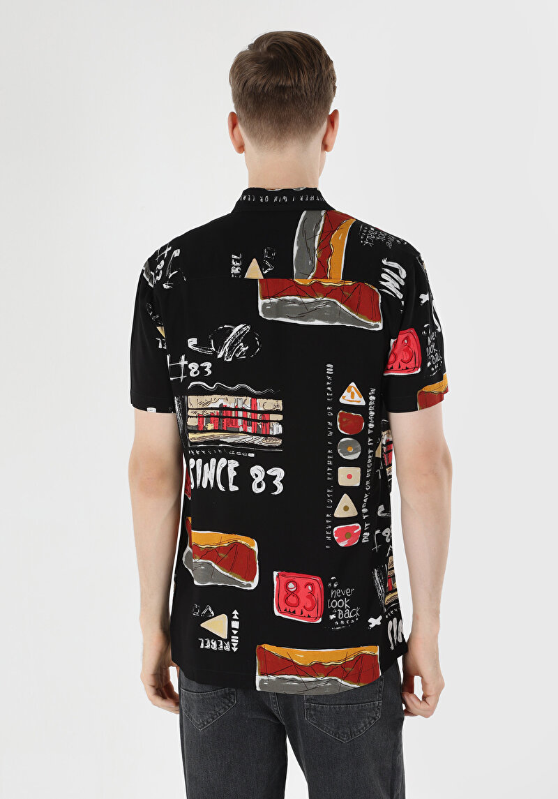 Зображення Сорочка З Коротким Рукавом Чоловіча Чорна Cl1062816