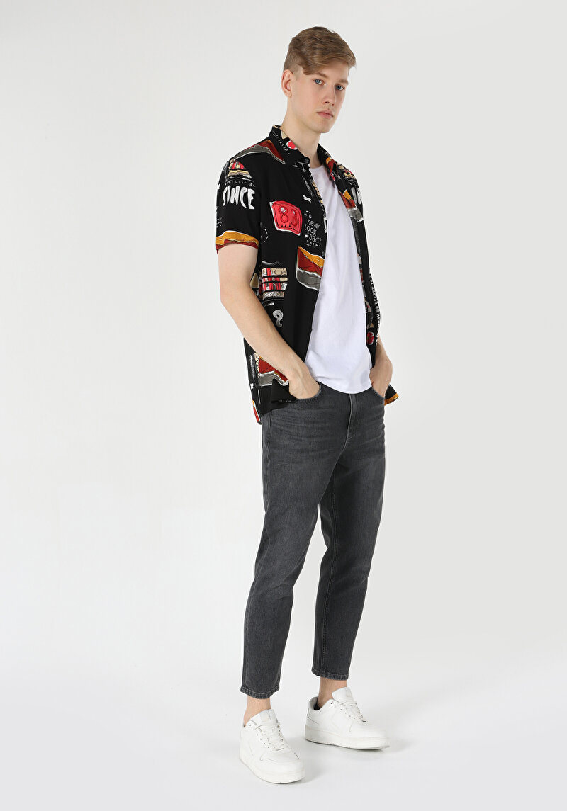 Зображення Сорочка З Коротким Рукавом Чоловіча Чорна Cl1062816