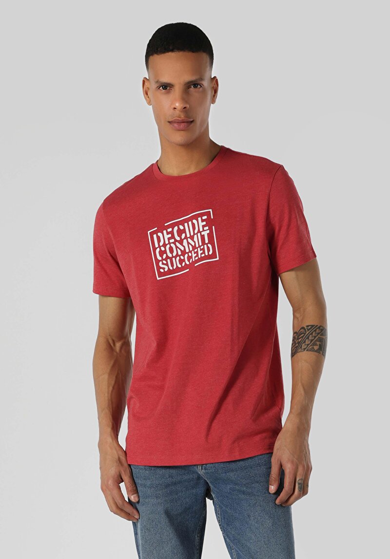 Зображення Футболка З Коротким Рукавом Чоловіча Червона  Cl1062497