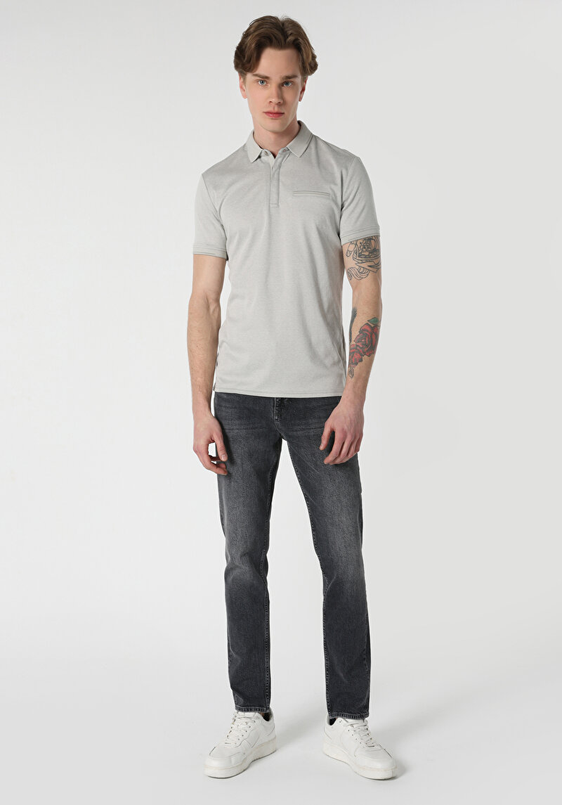 Показати інформацію про Поло З Коротким Рукавом Чоловіче Сіре  Cl1062783