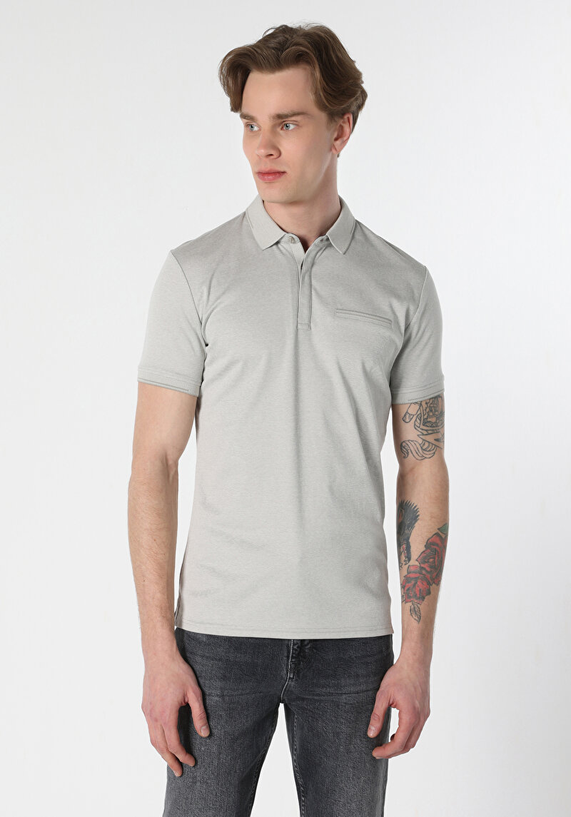 Показати інформацію про Поло З Коротким Рукавом Чоловіче Сіре  Cl1062783