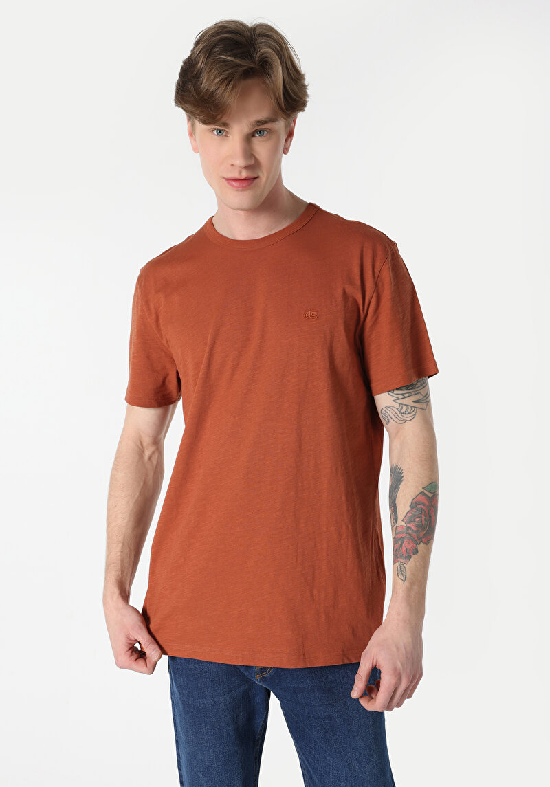 Зображення Футболка З Коротким Рукавом Чоловіча Помаранчева  Cl1062941