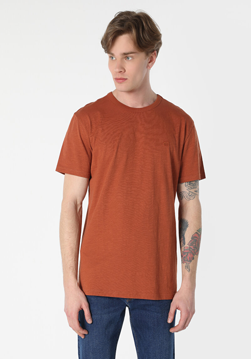 Зображення Футболка З Коротким Рукавом Чоловіча Помаранчева Cl1062941