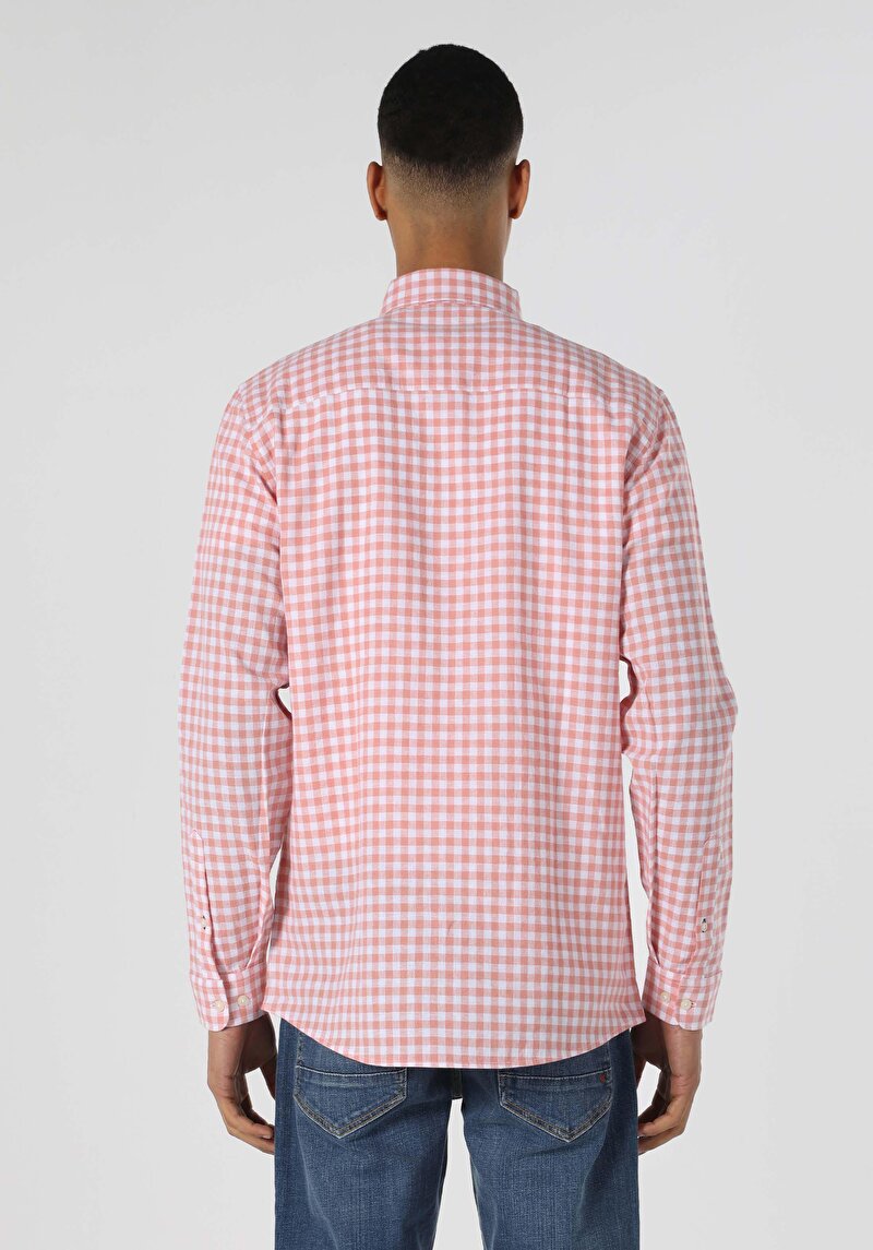 Показати інформацію про Сорочка З Довгим Рукавом Чоловіча Червона  Cl1063645