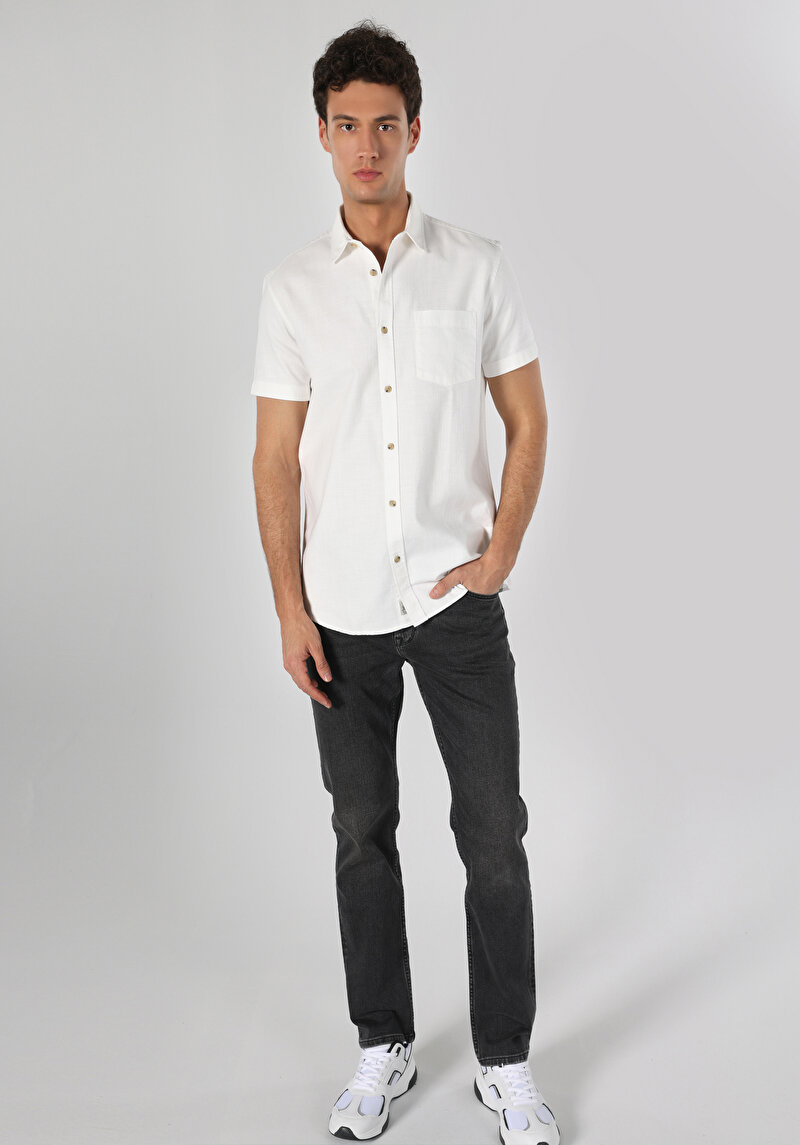 Показати інформацію про Сорочка З Коротким Рукавом Чоловіча Біла  Cl1063181