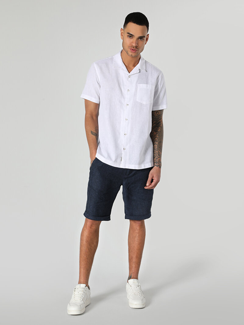 Показати інформацію про Сорочка З Коротким Рукавом Чоловіча Біла  Cl1063689