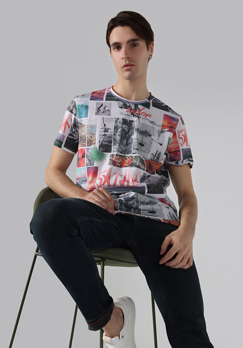 Зображення Футболка З Коротким Рукавом Чоловіча Мультіколор  Cl1063115