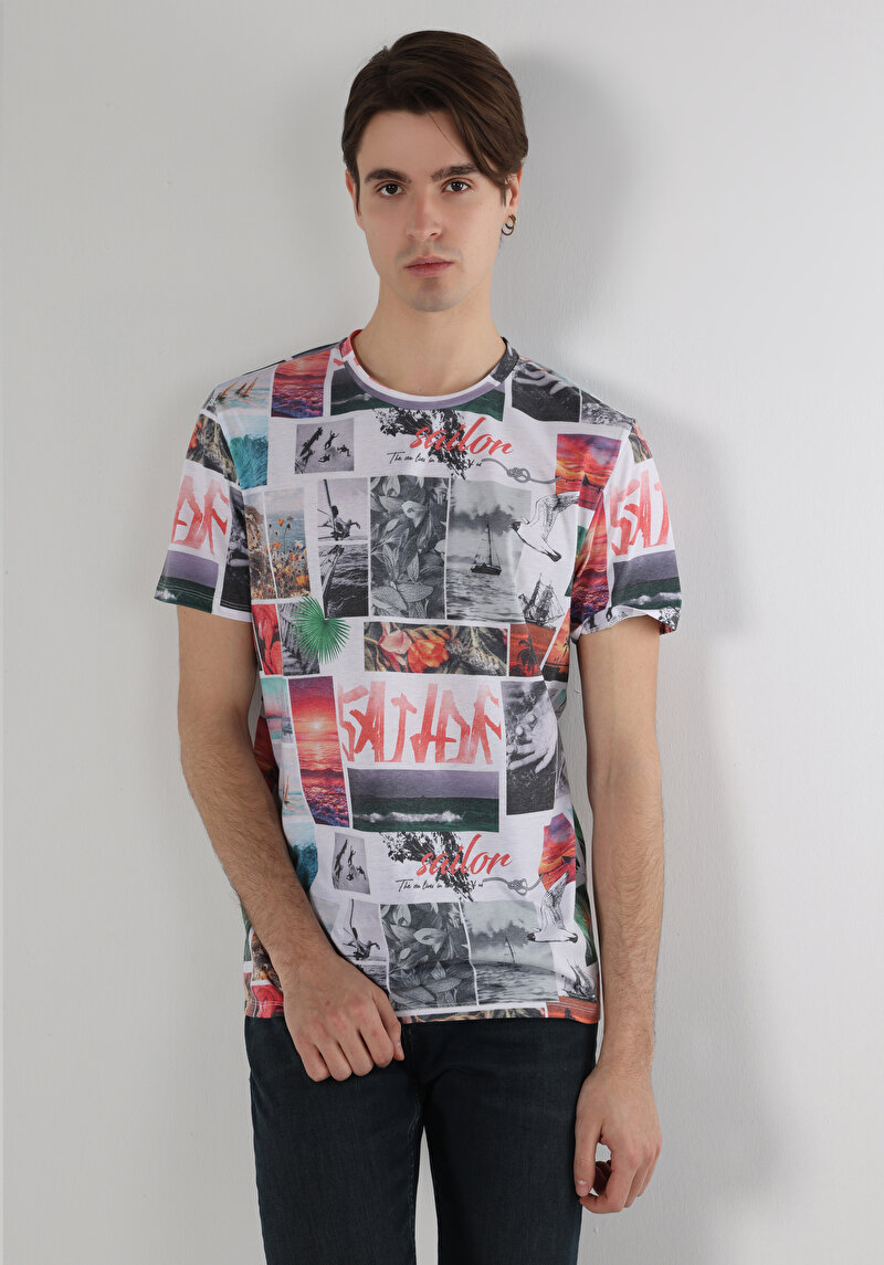 Показати інформацію про Футболка З Коротким Рукавом Чоловіча Мультіколор  Cl1063115