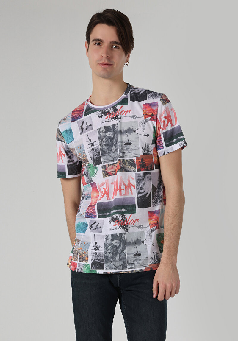 Показати інформацію про Футболка З Коротким Рукавом Чоловіча Мультіколор  Cl1063115