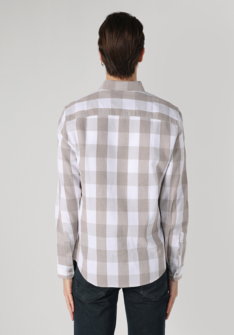 Показати інформацію про Сорочка З Довгим Рукавом Чоловіча Бежева  Cl1063205