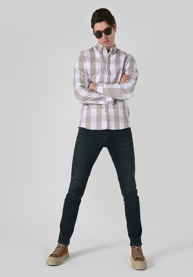 Показати інформацію про Сорочка З Довгим Рукавом Чоловіча Бежева  Cl1063205