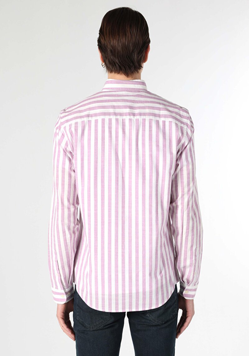 Показати інформацію про Сорочка З Довгим Рукавом Чоловіча Фіолетова  Cl1063654