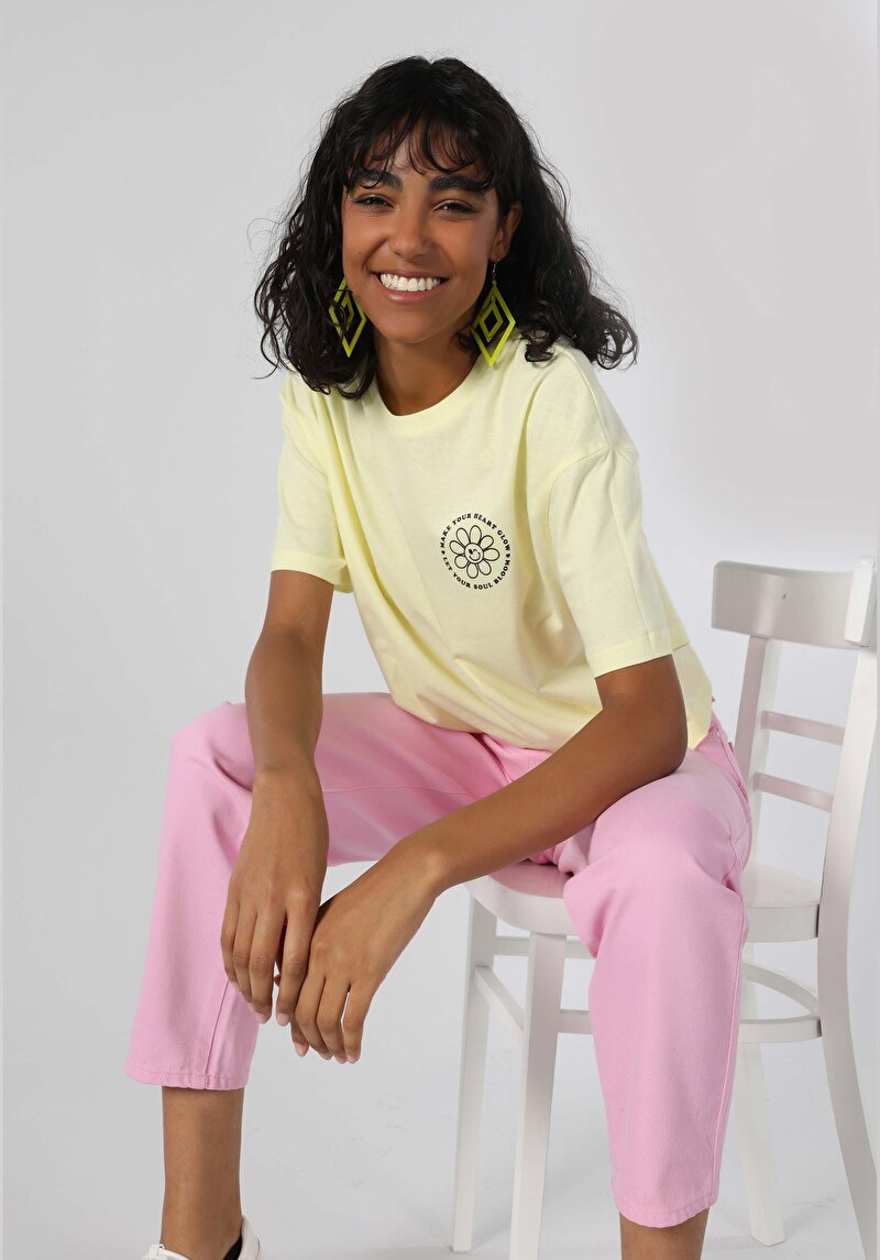 Зображення Футболка З Коротким Рукавом Жіноча Жовта  Cl1063436