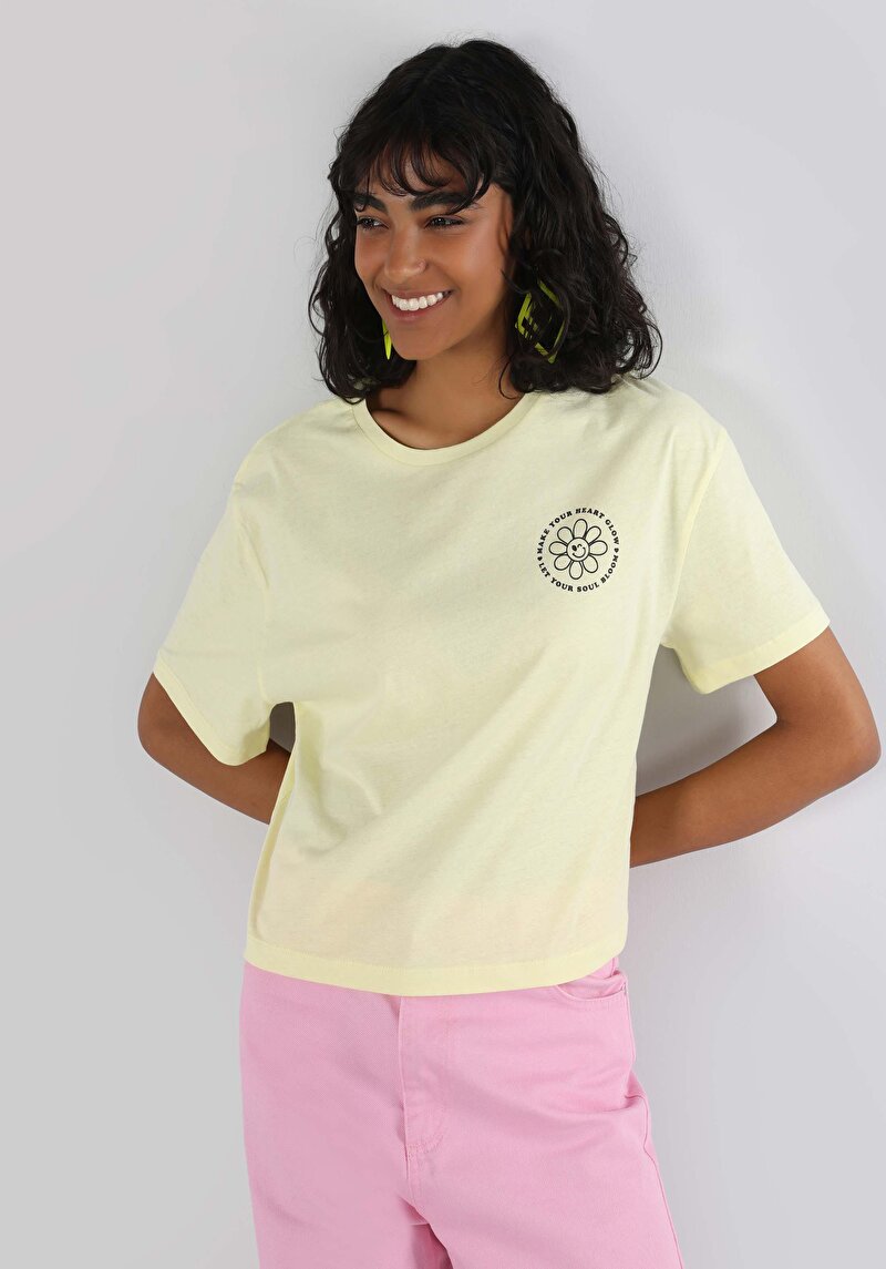 Показати інформацію про Футболка З Коротким Рукавом Жіноча Жовта  Cl1063436