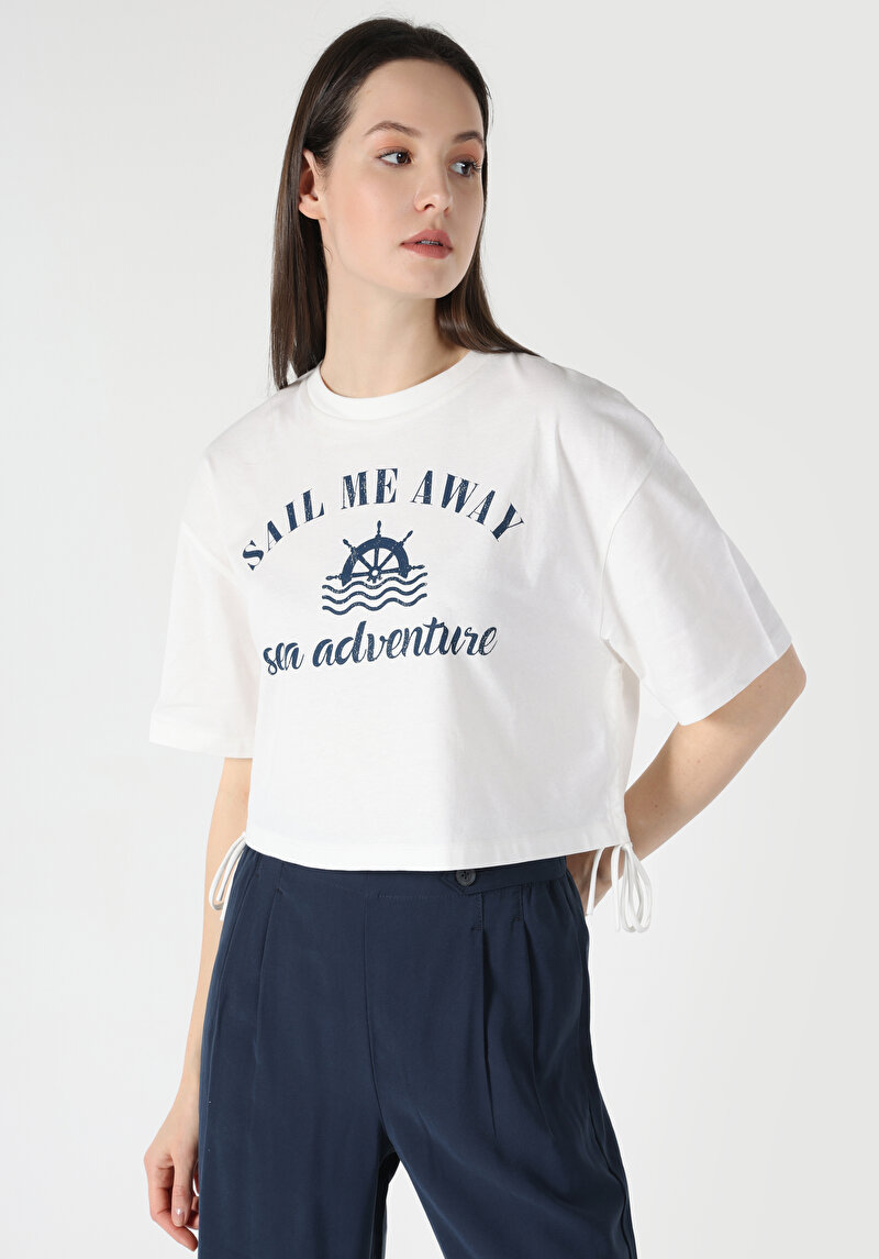 Показати інформацію про Футболка З Коротким Рукавом Жіноча Біла  Cl1057834