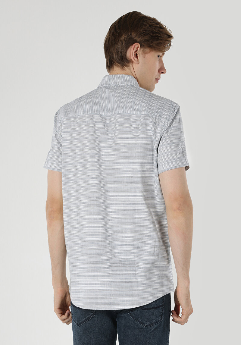 Показати інформацію про Сорочка З Коротким Рукавом Чоловіча Блакитна  Cl1061796