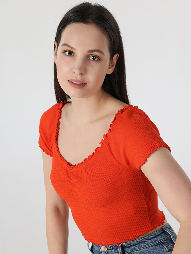 Показати інформацію про Футболка З Коротким Рукавом Жіноча Червона  Cl1062519