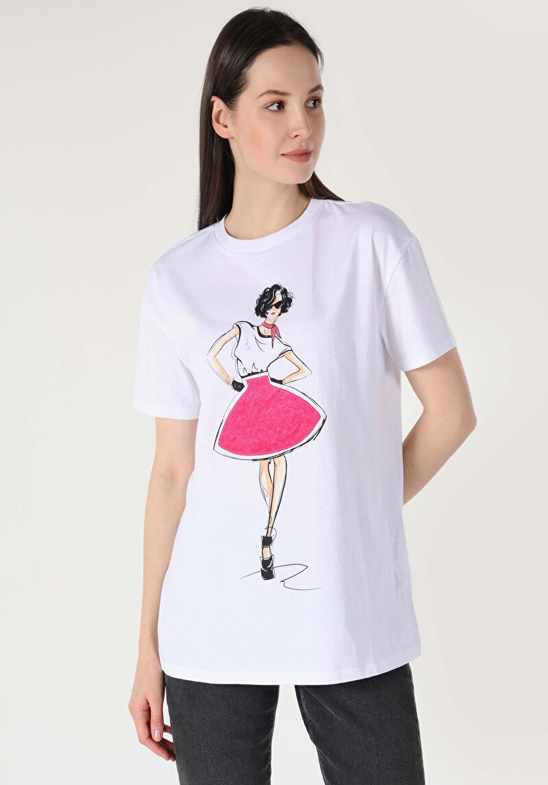 Зображення Футболка З Коротким Рукавом Жіноча Біла  Cl1062541