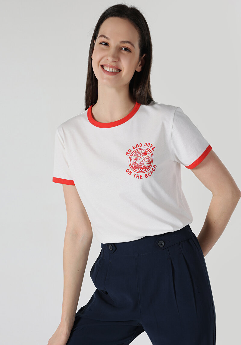 Зображення Футболка З Коротким Рукавом Жіноча Біла  Cl1063300