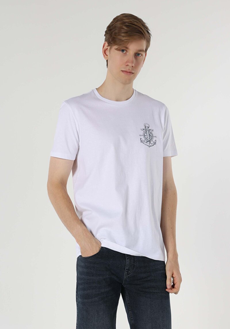 Зображення Футболка З Коротким Рукавом Чоловіча Біла  Cl1062679