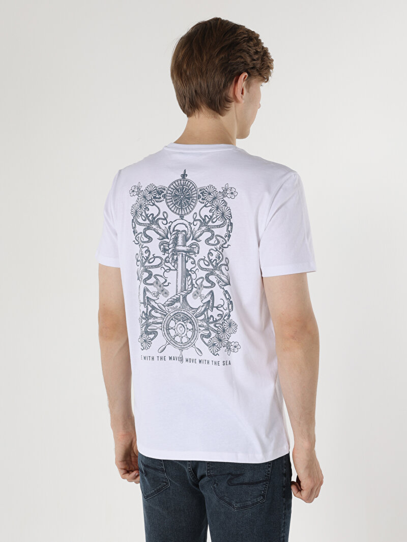 Показати інформацію про Футболка З Коротким Рукавом Чоловіча Біла  Cl1062679